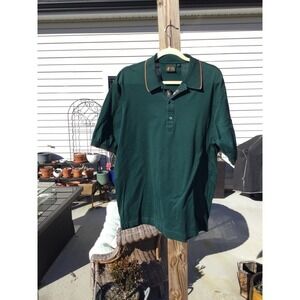 Vintage Bobby Jones mens polo shirt size L Large green cotton golf golfer Italy